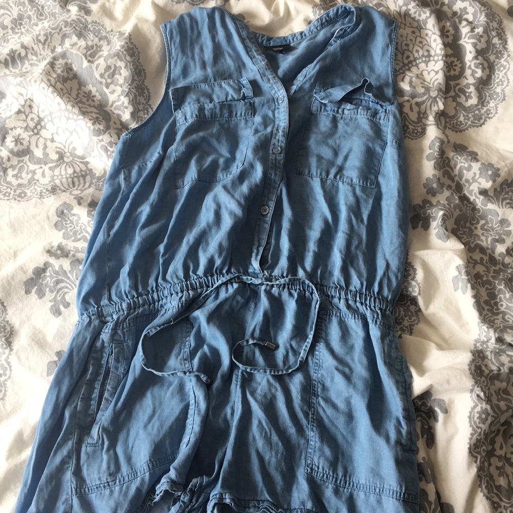 Target chambray romper